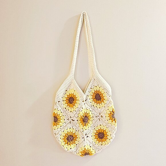 Sunflower crochet bag - Picture 1 of 4
